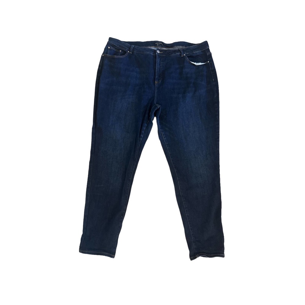Women 28 L Universal Standard Joni High Rise Curve Slim Leg Jeans Midnight Blue